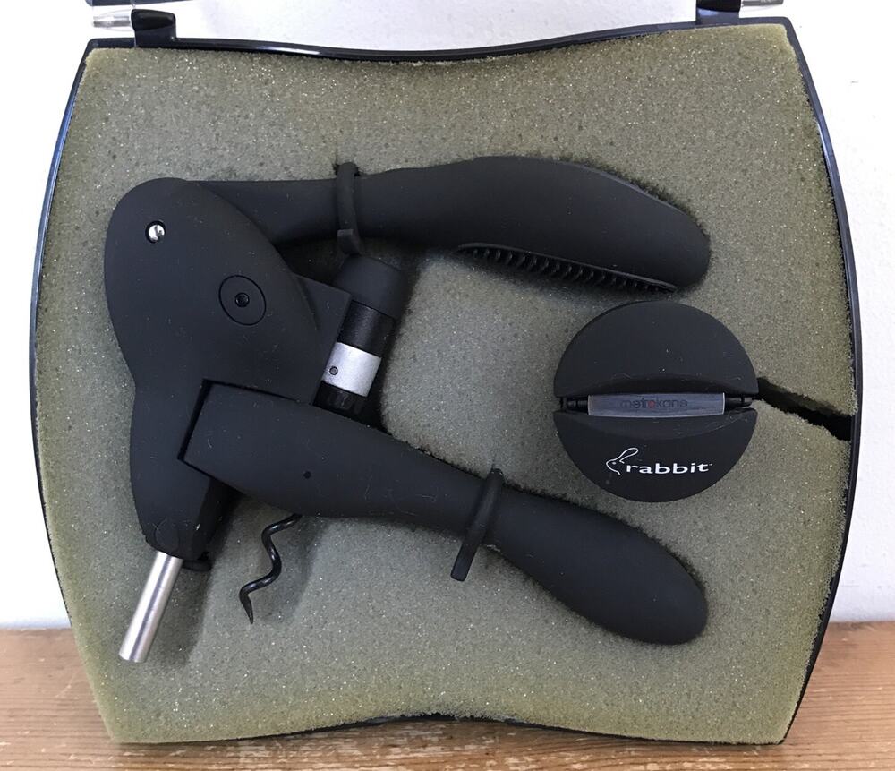 New Metrokane Rabbit Corkscrew w/ Foil Cutter NIB With Box